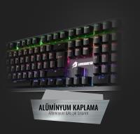 GameBooster G908 Bolt Rainbow Aydınlatmalı Red Switch Mekanik Bileklikli Oyun Klavyesi